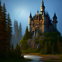 Obraz premium castle,generative AI