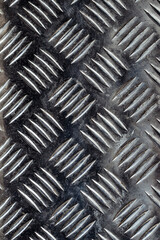 Diamond plate texture, background iron sheets with grooved notches, exterior floor covering in...