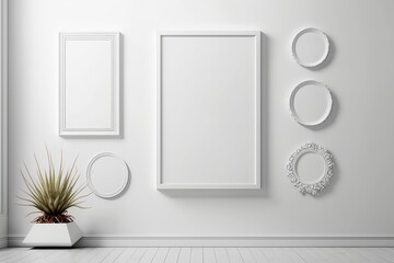 Frame mockup. Poster Mockup. Photo frame mockup. Gallery wall mockup. AI Generated.