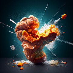 exploding food - 580842209