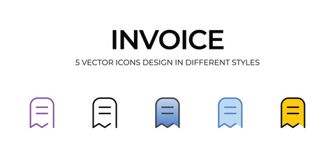invoice icons set vector illustration. vector stock,