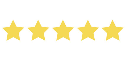 Five gold stars as a rating