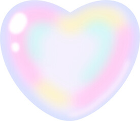 Heart-shaped soap bubble