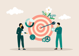 Resource planning or project management, ERP or marketing software, people or strategy to optimize process, client or CRM concept, businessman managing or analyze resource planning software pie chart.