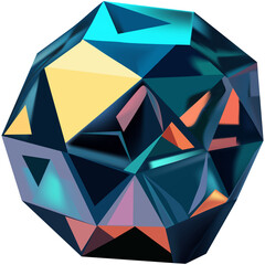 Fototapeta premium Hologram geometric shapes set. Iridescent modern 3d multicolor object.Futuristic neon gradient figures can be used for a variety of purposes,entertainment, education, and scientific visualization.