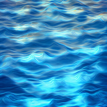 Blue water surface, sea waves - AI generated image