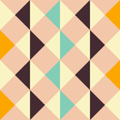 Retro vintage Mid Century pattern in 70s style illustration