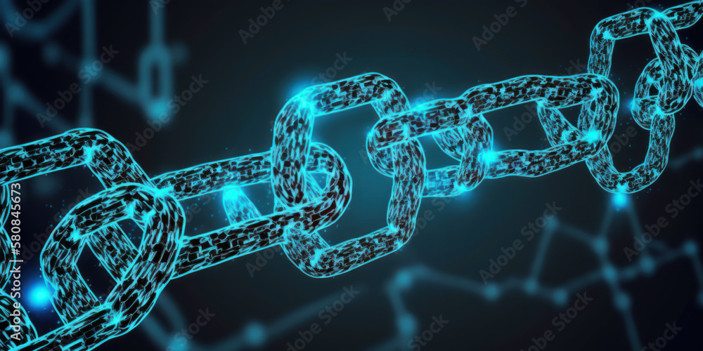 Poster blockchain technology is a digital record that represents a sequence of blocks for cryptocurrencies 