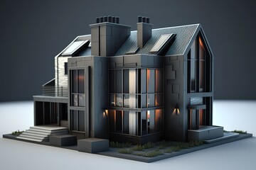 house three dimensional, Generative AI