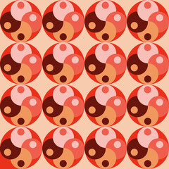 Retro Warm pattern in vintage style of the 60s and 70s