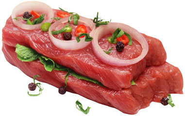 Raw beef with spices