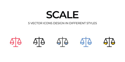 scale icons set vector illustration. vector stock,