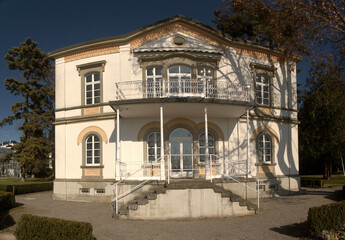Fototapeta na wymiar Lake-front building in Ueberlingen on Lake Constance