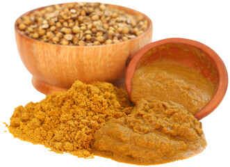 Whole and ground coriander