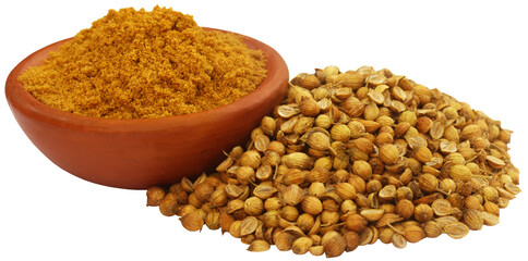 Whole and ground coriander