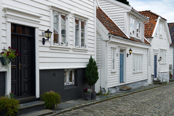 Fototapeta na wymiar Häuseransicht in der Altstadt von Stavanger