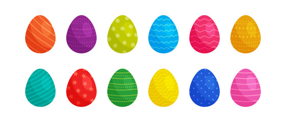 Easter egg vector icon,spring cartoon set, egg huny. Colorful gift isolated on white background. Holiday illustration
