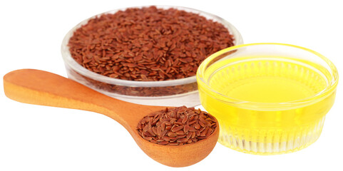Flax seeds with oil