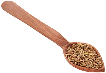 Anise seeds in wooden scoop