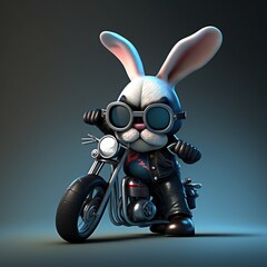 Funny Bunny Biker, Generative AI