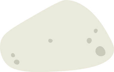 White stone flat illustration Decorative mineral