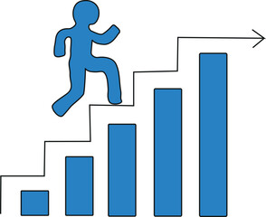 Progreso económico, personal, educativo; superación, representación de negocio en crecimiento, desarrollo.