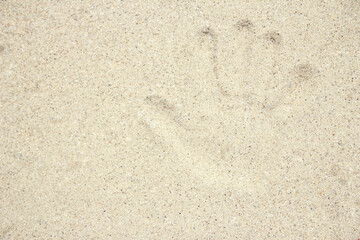 stylish beautiful pattern on the sand of the sea in the summer on the nature