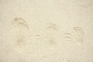 stylish beautiful pattern on the sand of the sea in the summer on the nature
