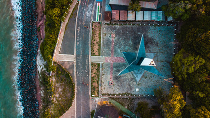 Farol Estação Cabo Branco Parque Falésia Praia João Pessoa Paraíba Nordeste Litoral Portal Sol Ponta do Seixas Ponto Oriental América Paisagem Drone Aéreo Turístico Turismo Viagem Viajar  © Pedro