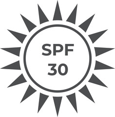 Sun protection factor glyph icon Sun protection