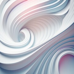 abstract white wave background, trendy shine digital geometric round modern wallpaper, gradient soft transition, silver tones pearlescent, 3d render rays, generative ai