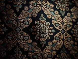 Royal vintage Victorian Gothic background Rococo venzel and whorl created with Generative AI technology