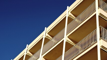 Fototapeta premium building facade with metal railings