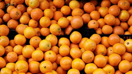 oranges at the market stall