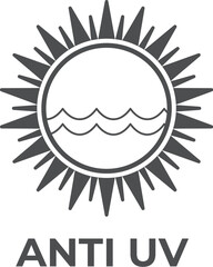 Anti ultraviolet factor glyph icon Sun protection