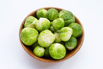 Fototapeta premium Fresh brussels sprouts. Organic vegetables