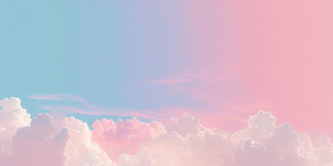 Pastel colored cloudscape, Generative AI - 580858225