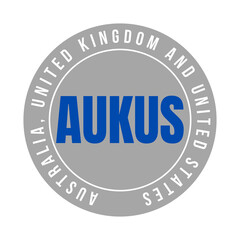 Aukus Australia United Kingdom and United States alliance symbol icon