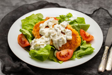 Fried cutlets from minced meat. Pan-fried meatballs.
