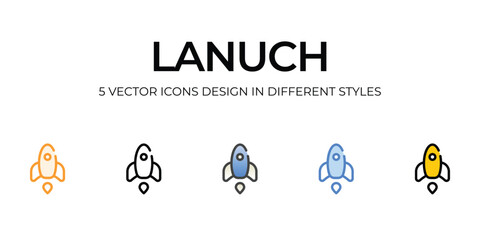 Fototapeta na wymiar launch icons set vector illustration. vector stock,