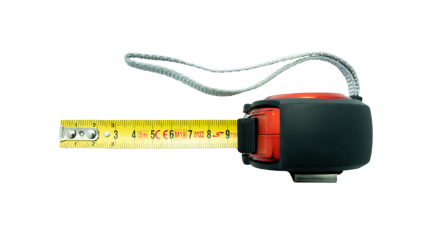 Measuring tape isolated on white background