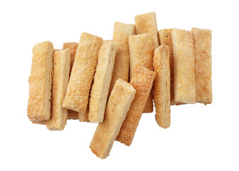 Sweet puff pastry isolated on transparent background	