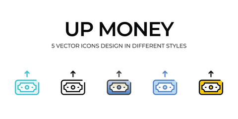 up money icons set vector illustration. vector stock,