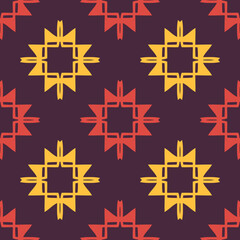 Seamless pattern with ethnic geometric ornament.