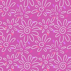 Floral seamless flower pattern for fabrics and textiles and packaging and gifts and cards and linens and kids