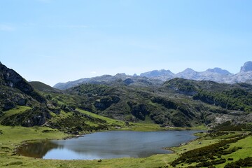 Fototapeta na wymiar Lagos de Covadonga in Asturias, Spain
