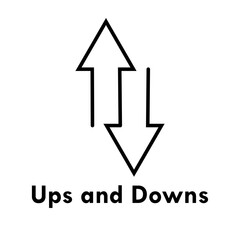 Ups and downs logo template illustration