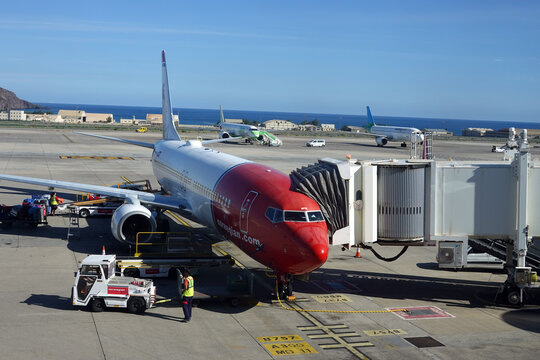 Passagiermachine der Billigfluggesellschaft Norwegian Air Shutt