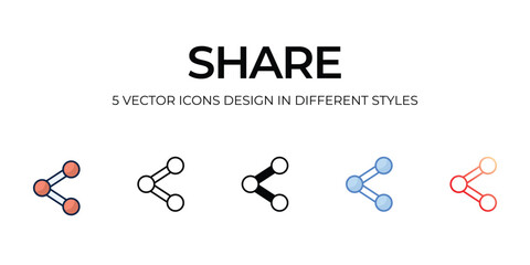 share icons set vector illustration. vector stock,