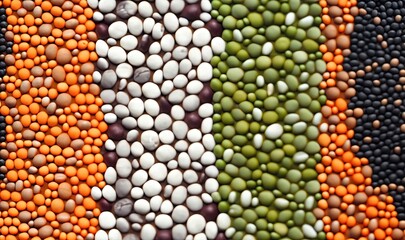  a close up of a painting of peas and carrots.  generative ai
